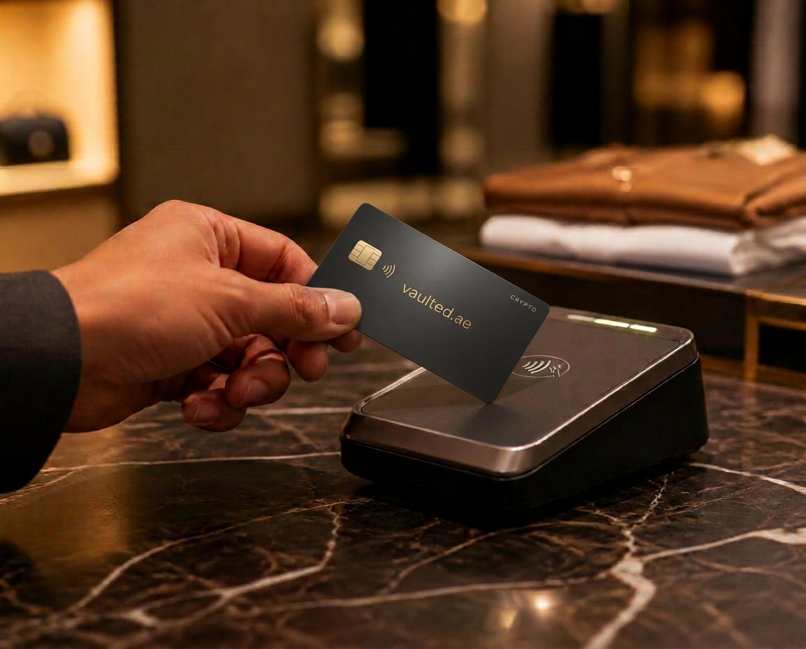 Paying for a luxury watch with the matte black Vaulted card