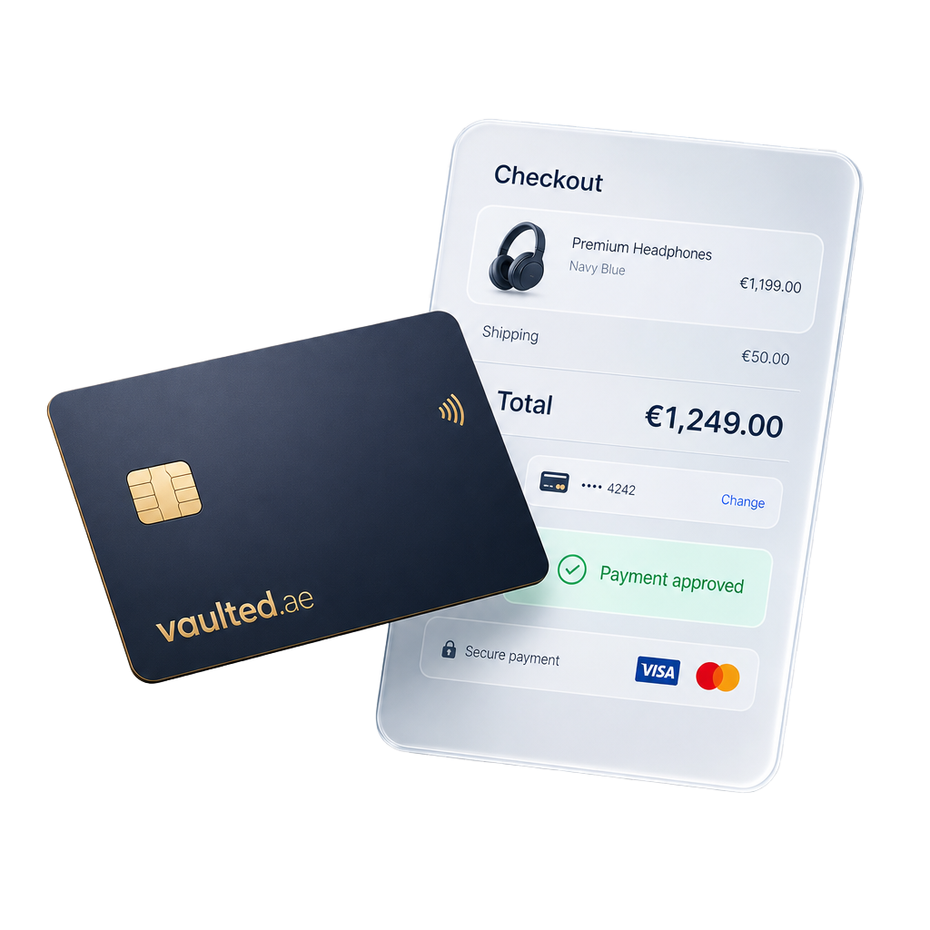 Vaulted card and an approved e-commerce checkout